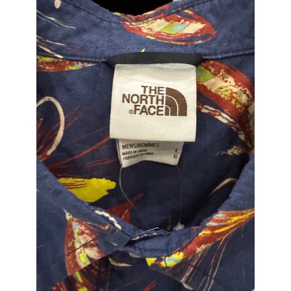 New The North Face Men Backpacker Navy Fishing Baytrail Button Pocket SS Shirt L - Picture 5 of 6